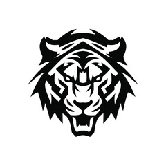 Fototapeta premium tiger head, tiger head tattoo, tiger head logo, tiger head mascot
