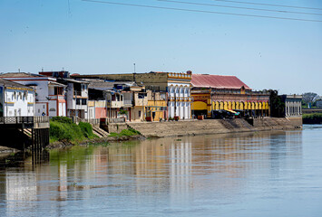 Panoramic view of the public market sector in the municipality of Lorica, Cordoba.