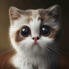 Cute Eye Sad Cat 