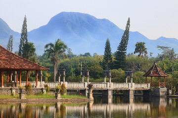 Fototapeta na wymiar bali temple palace, religion asia landscape architecture indonesia