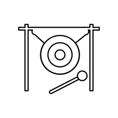 Gong icon, vector trendy style illustration on white background