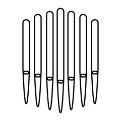 Pipe organ music instrument trendy style illustration..eps