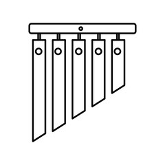 tubular chimes icon vector trendy style illustration on white background 