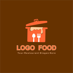 3d design food logo illustration on office wall, suitable for restaurant business brand identity