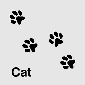 cat Paw Print vector illustration, vector animal foot print..eps