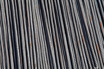 Rebar organised at the construction site