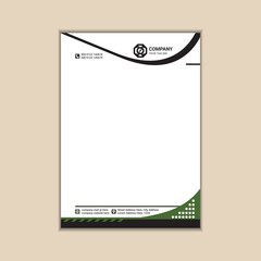 Naklejka premium Corporate business letterhead a4 size with bleed vector design