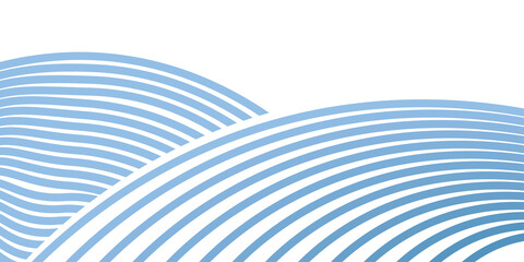 Wave lines smooth flowing dynamic multicolor gradient isolated on transparent background.