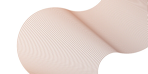 Wave lines smooth flowing dynamic multicolor gradient isolated on transparent background.