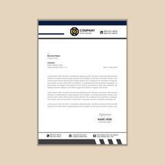 "Minimalist Business Letterhead Vector Design"