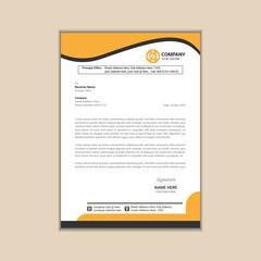 "Clean and Simple Corporate Letterhead Template"