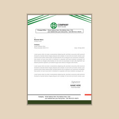 Modern corporate business letterhead simple and clean a4 size with bleed vector design