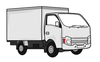 Canvas car vector silver color