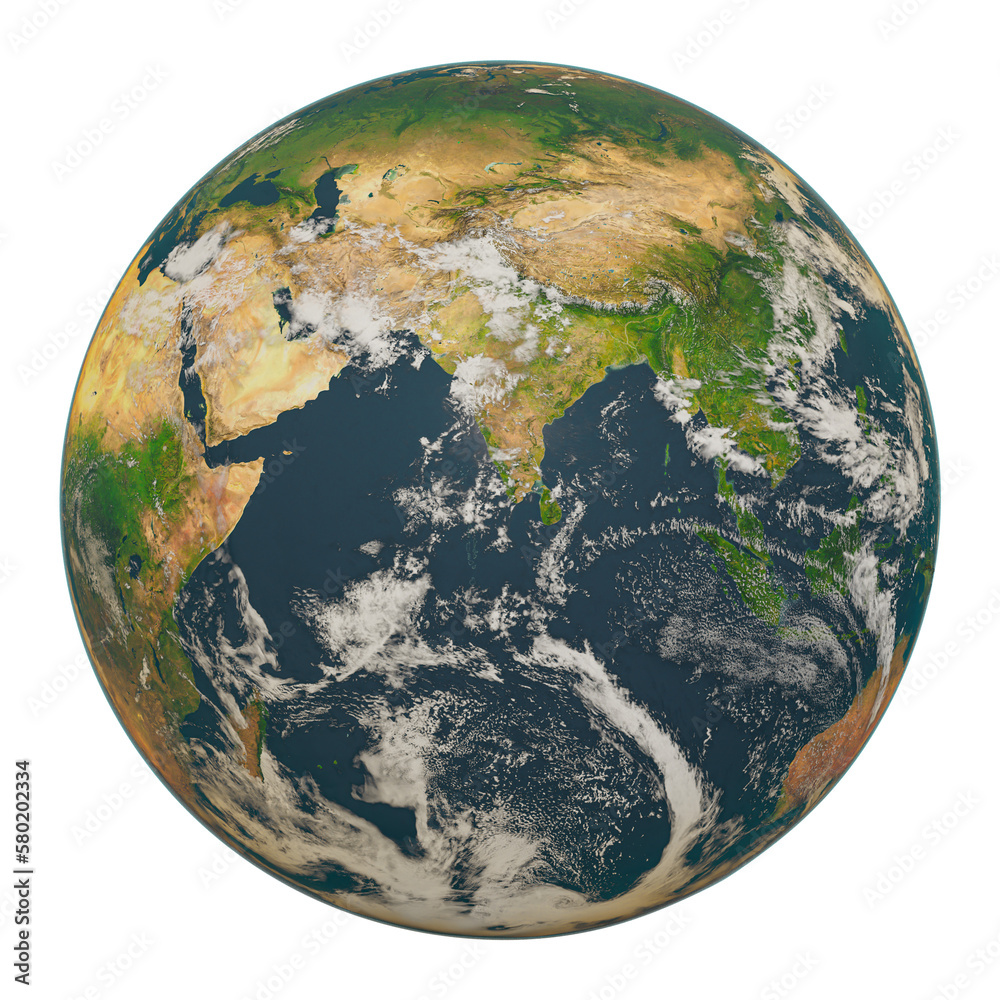 Poster planet earth globe isolated on transparent background. elements of this image furnished by nasa. 3d 