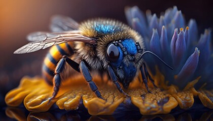 Busy Bee in Macro Photography