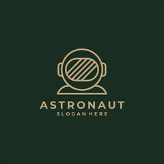 astronaut logo design luxury