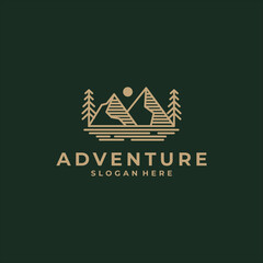 mountain adventure logo design