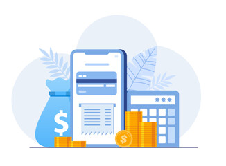 accounting or finance concept, business plan and budget, analyst, accountant, economic, flat illustration vector banner and background