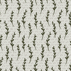 Leafy Twigs Seamless Vector Repeat Pattern
