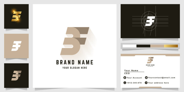 Letter BF or 3F monogram logo