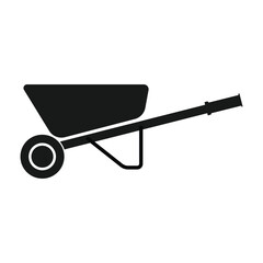 wheelbarrow vector icon