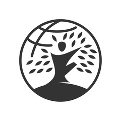 People Tree Vector Logo Template template Icon Illustration Brand Identity.Isolated and flat illustration. graphic