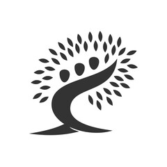 People Tree Vector Logo Template template Icon Illustration Brand Identity.Isolated and flat illustration. graphic