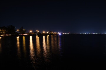 night view of the river