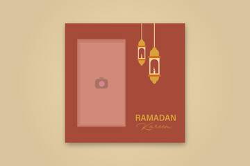 Ramadan Kareem social media. Design template for promotion, greeting, Islamic celebration