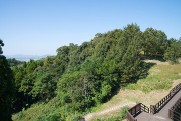 Fototapeta na wymiar 鞠智城から見える風景