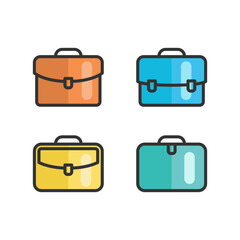 Suitcase related line icon simple collection. - Vector.