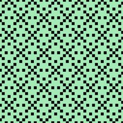 Seamless geometric pattern with black and white squares. Vector illustration.