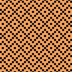 Seamless geometric pattern with black and white squares. Vector illustration.