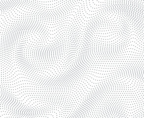 Abstract background with wavy lines. Gray and white vector pattern.