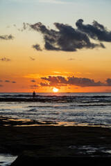Naklejka na ściany i meble Sunset Balangan Beach Bali Indonesia