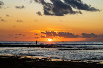 Naklejka premium Sunset Balangan Beach Bali Indonesia