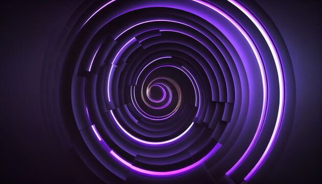 Spiraling Purple Vortex - Generative Ai