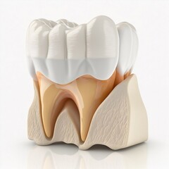 realistic concept of human teeth, beautiful, smile, white, 3d illustration, generated in ai