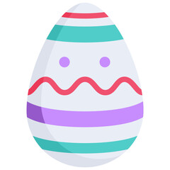 Easter egg flat icon. For presentation, graphic design, mobile application, web design, infographics or UI.