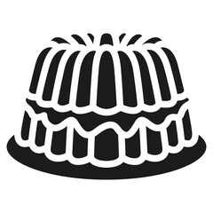 Bundt cake solid icon. For presentation, graphic design, mobile application, web design, infographics or UI.