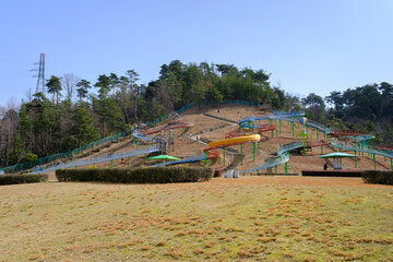 Obraz premium 福井県敦賀市総合運動公園の滑り台
