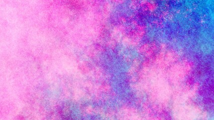The galaxy nebula illuminating by gradation light blue and deep blue and magenta in the deep space as procedural 3d modeling.