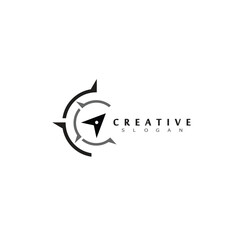 Creative Compass Concept Logo Design Template