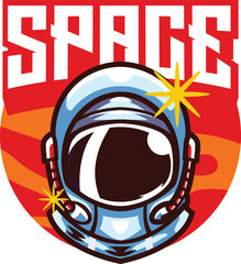 Vector astronaut helmet mascot logo template for esport and sport logo team © harrisaputra