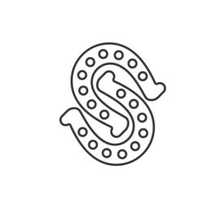 horse shoe s letter  icon vector element design template