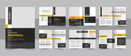 Fototapeta na wymiar Portfolio Layout, Architecture and interior portfolio layout design, a4 standard size print ready brochure template.
