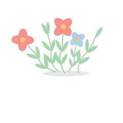 bouquet of flowers flat vector illustration