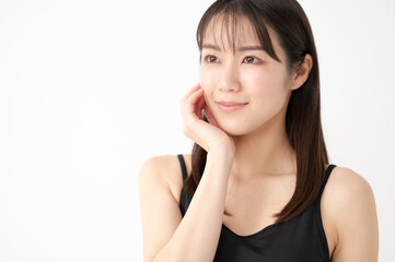 女性　笑顔　ビューティーイメージ　