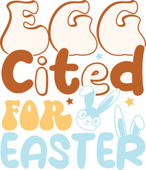 happy easter Groovy svg design, easter bunny Quotes design