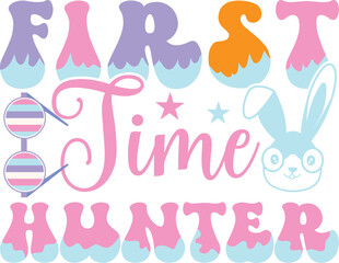 happy easter Groovy svg design, easter bunny Quotes design